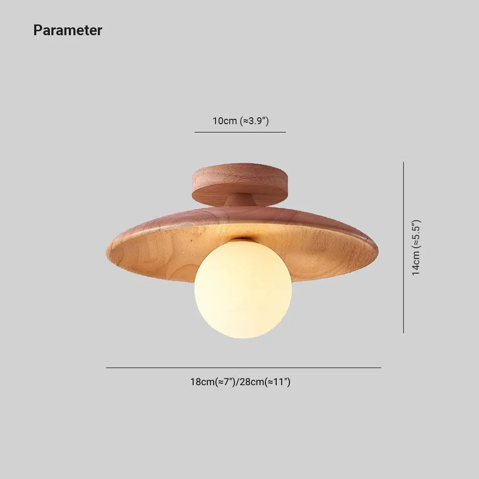 Deckenleuchte Flur Holz modernes schlichtes Design