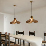 Clover-shaped Amber Glass Vintage Pendant Light