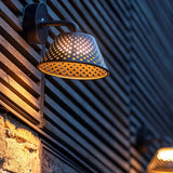 Perforated Shade Corner Outdoor Wall Lights