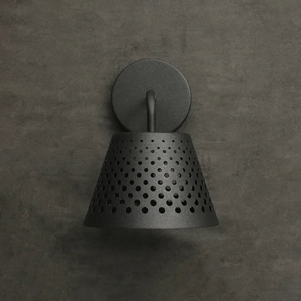 Perforated Shade Corner Outdoor Wall Lights