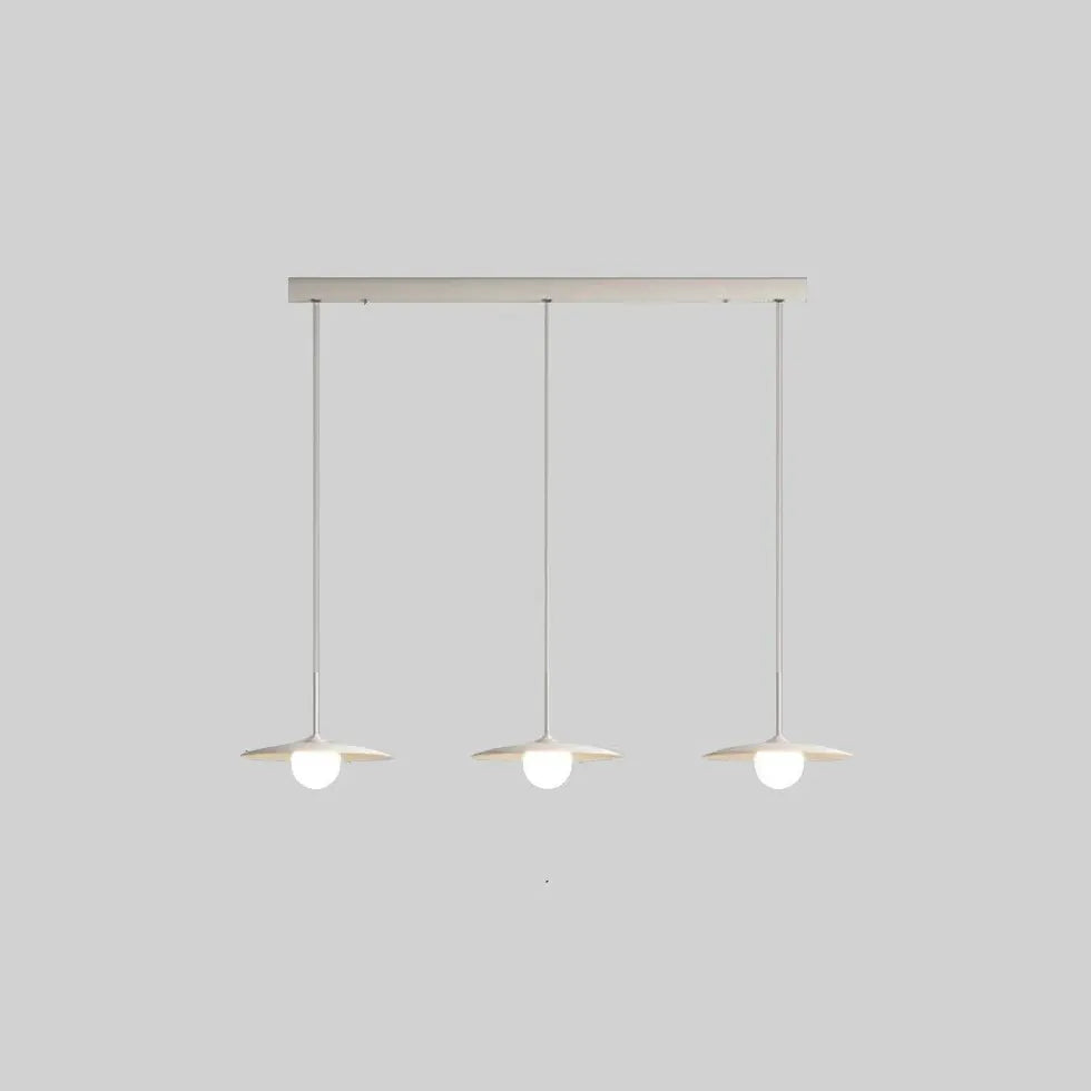 White Four-Head Linear Pendant Light