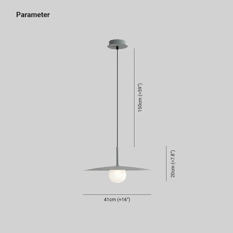 Disc-shaped Shade Black Minimalist Dining Room Pendant Light