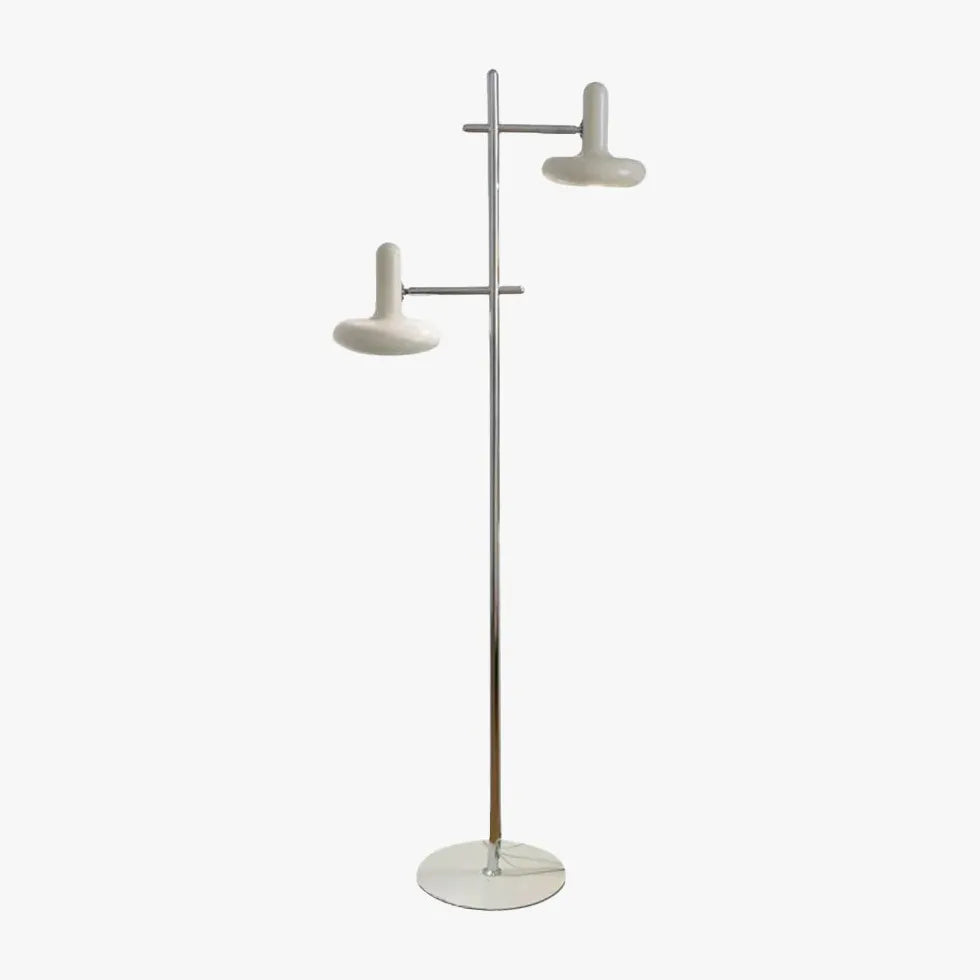 White Dual-Head Minimalist Floor Lamp