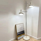 White Dual-Head Minimalist Floor Lamp