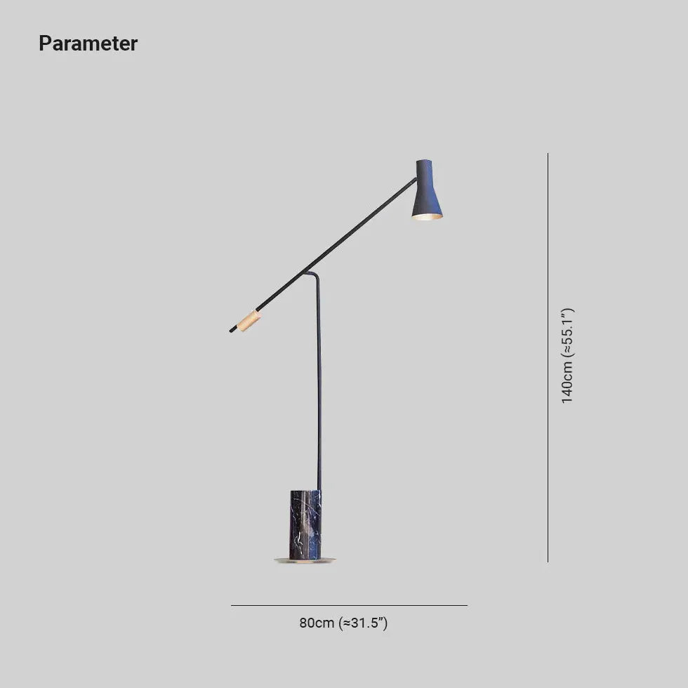 Schwarz faltbare minimalistische Stehlampe