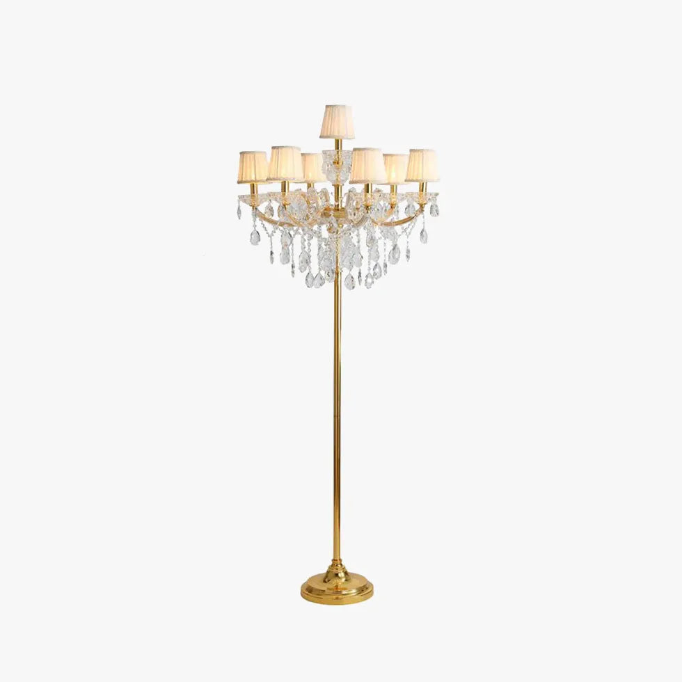 Multi-Light-Kristall Elegante Vintage-Stehlampe