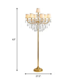 Multi-Light-Kristall Elegante Vintage-Stehlampe