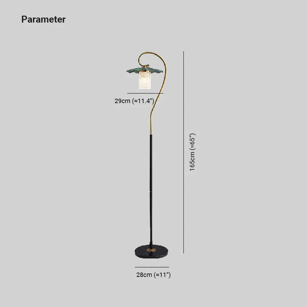 Gebogenes Design mit angeschlossener Tischstehlampe