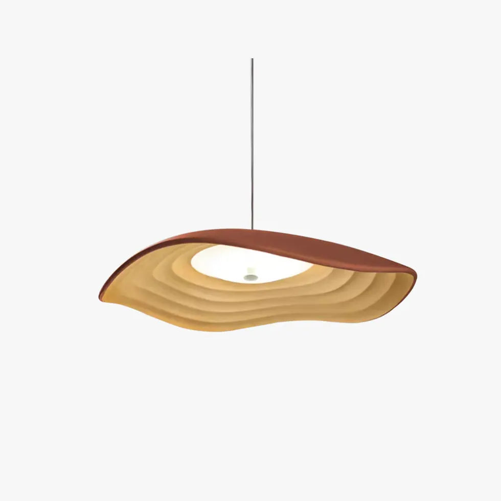 Wavy Lampshade Resin Modern Dining Pendant Light