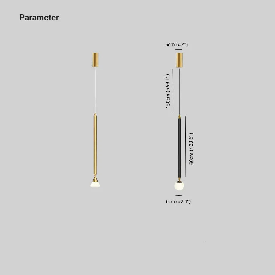 Kleine Hängeleuchte Nordisch Minimalistisch Langer Balken Design