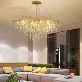 Branch-shaped Crystal Luxury Living Room Pendant Light