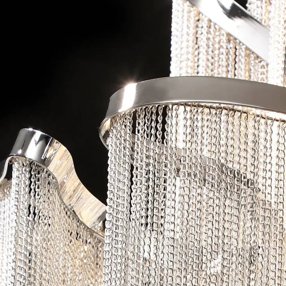 Silver Tassel Style Modern Luxury Pendant Light