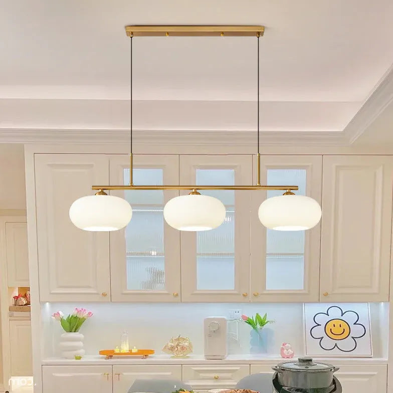 Esszimmer Hängelampe LED Glas weiß modern - Clowas.de