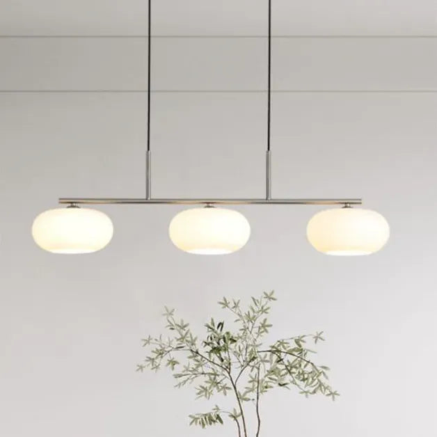 Esszimmer Hängelampe LED Glas weiß modern - Clowas.de