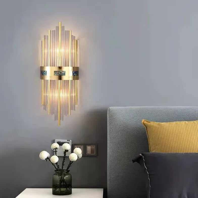 wandleuchte led innen modern nordische kristall design