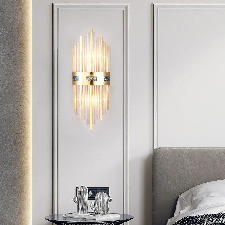 wandleuchte led innen modern nordische kristall design