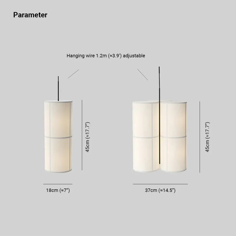 Cylindrical Translucent Minimalist Pendant Light