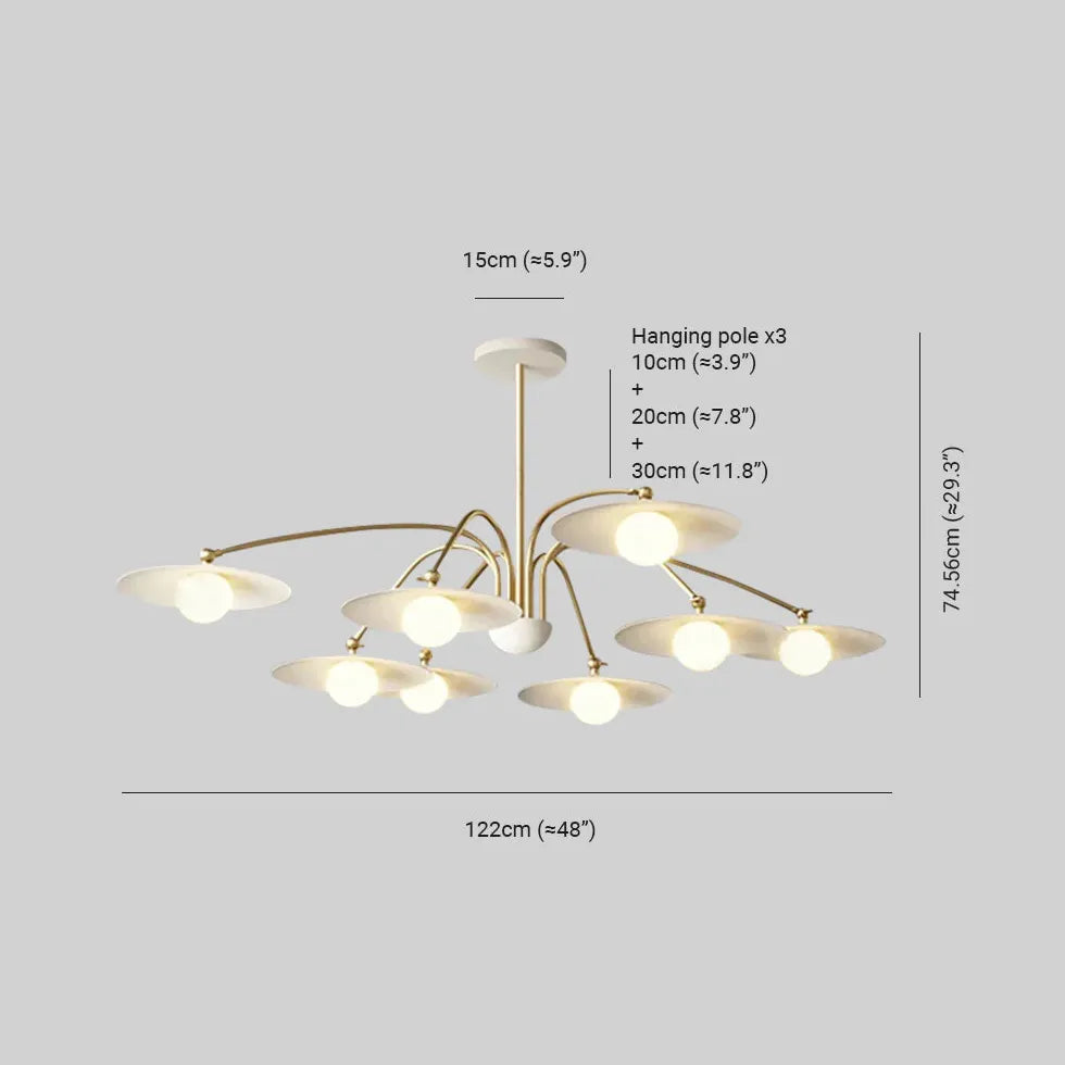Decken Pendelleuchte Wohnzimmer in nordischem weißen Stil - Clowas.de