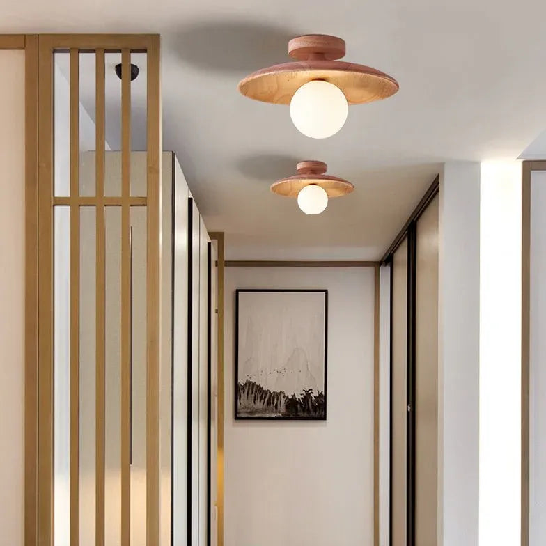 Deckenleuchte Flur Holz modernes schlichtes Design - Clowas.de