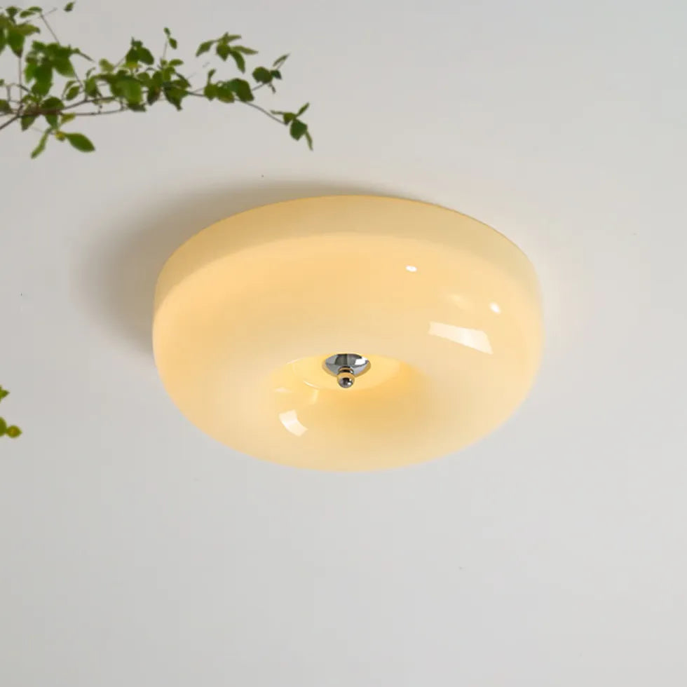 Deckenleuchte Gelb im Bauhaus-Stil mit Glas - Clowas.de