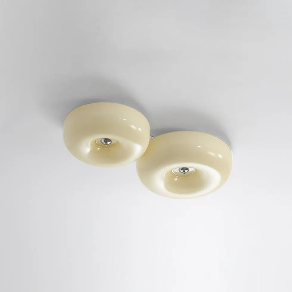 Deckenleuchte Gelb im Bauhaus-Stil mit Glas - Clowas.de