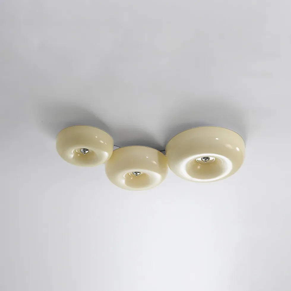 Deckenleuchte Gelb im Bauhaus-Stil mit Glas - Clowas.de