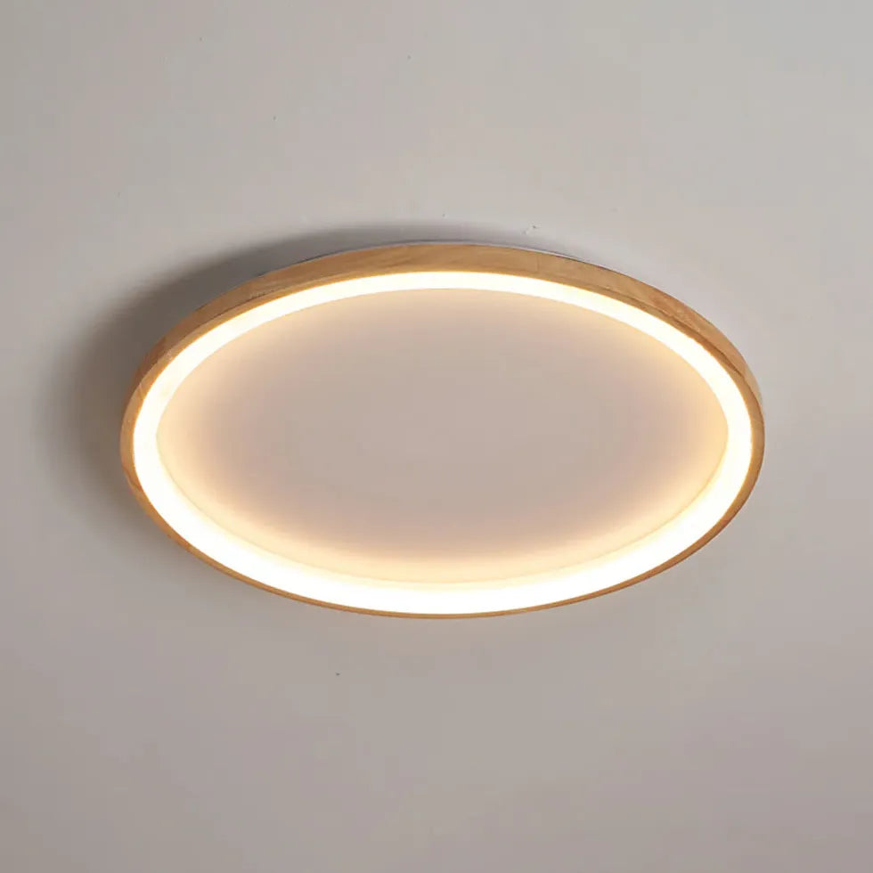 Deckenleuchte Holz rund moderne einfache japanische - Clowas.de
