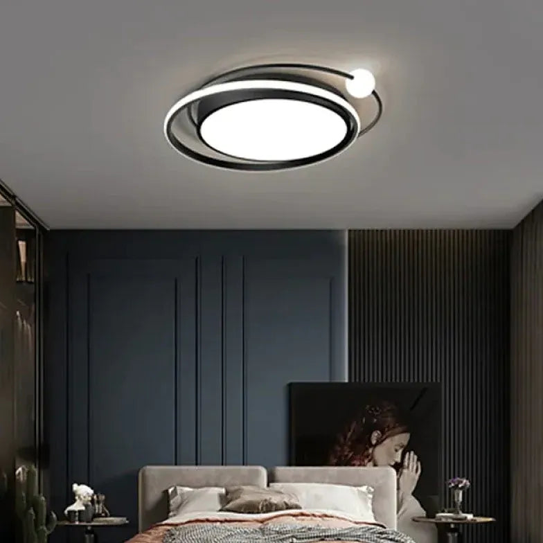 Deckenleuchte LED Schwarz Moderne Runde Deckenlampe - Clowas.de
