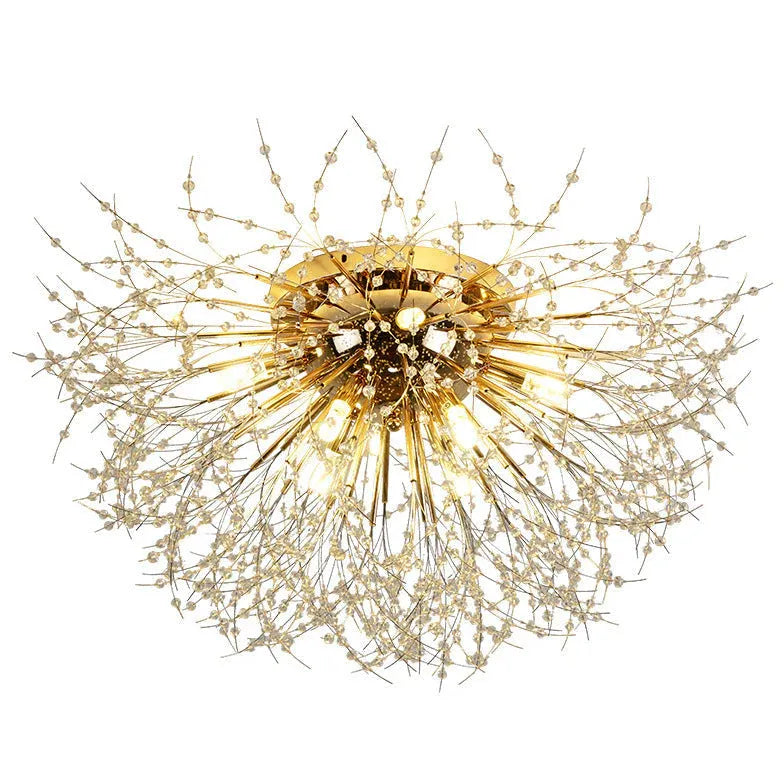 Deckenleuchte Metall modern goldene Kristall Feuerfliege - Clowas.de
