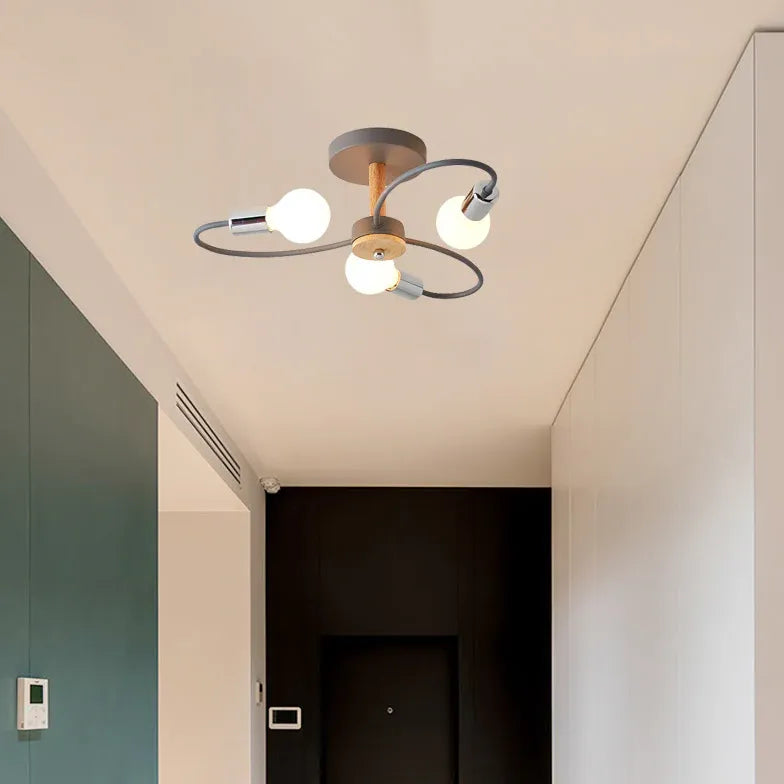 Deckenleuchte mit Glühbirne Nordisch Modern Einfach - Clowas.de