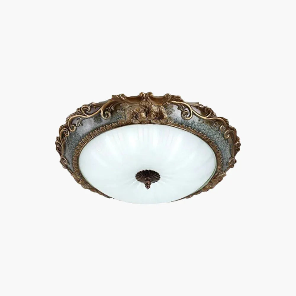 Deckenleuchte Retro Vintage rund im nostalgischen Stil - Clowas.de