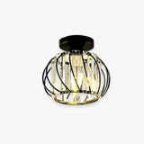 Deckenleuchte Rund Schwarz Moderne Kristall Deckenlampe - Clowas.de