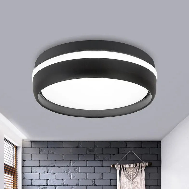 Deckenleuchte rund schwarz nordischer moderner Stil - Clowas.de