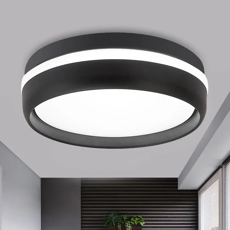 Deckenleuchte rund schwarz nordischer moderner Stil - Clowas.de
