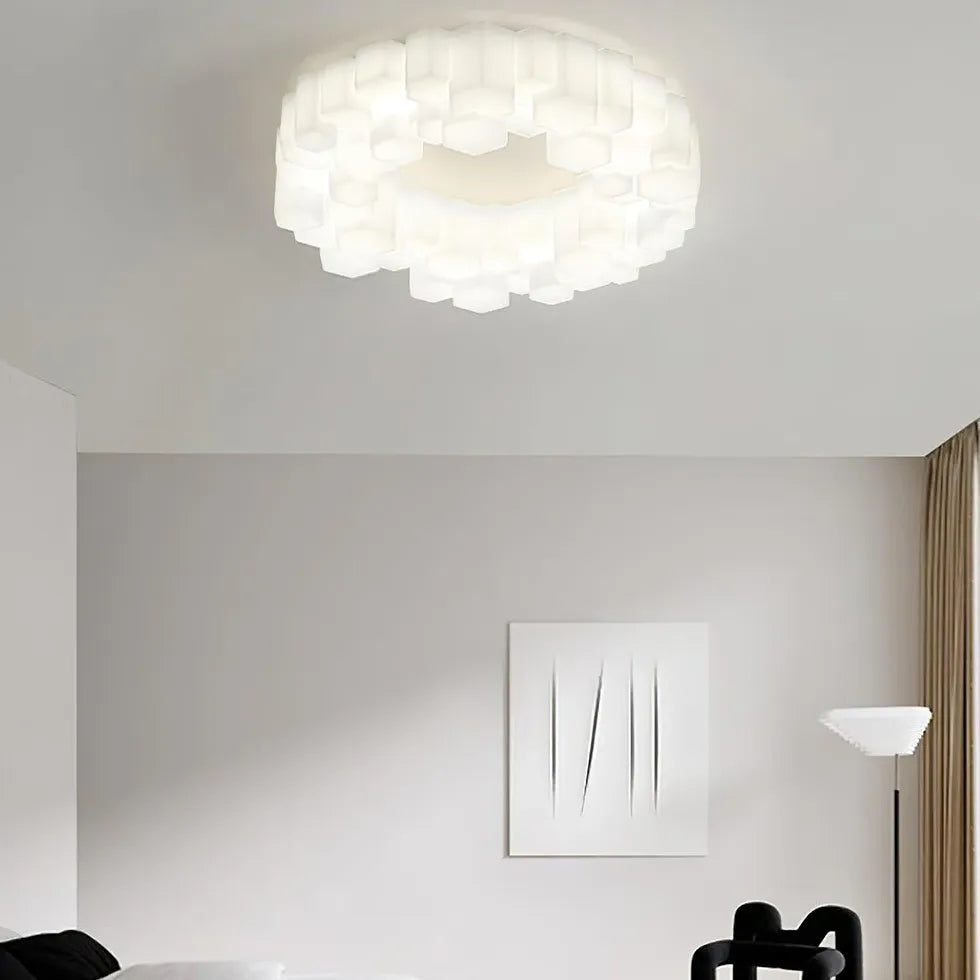 Deckenleuchte rund weiß modern nordisch Design - Clowas.de