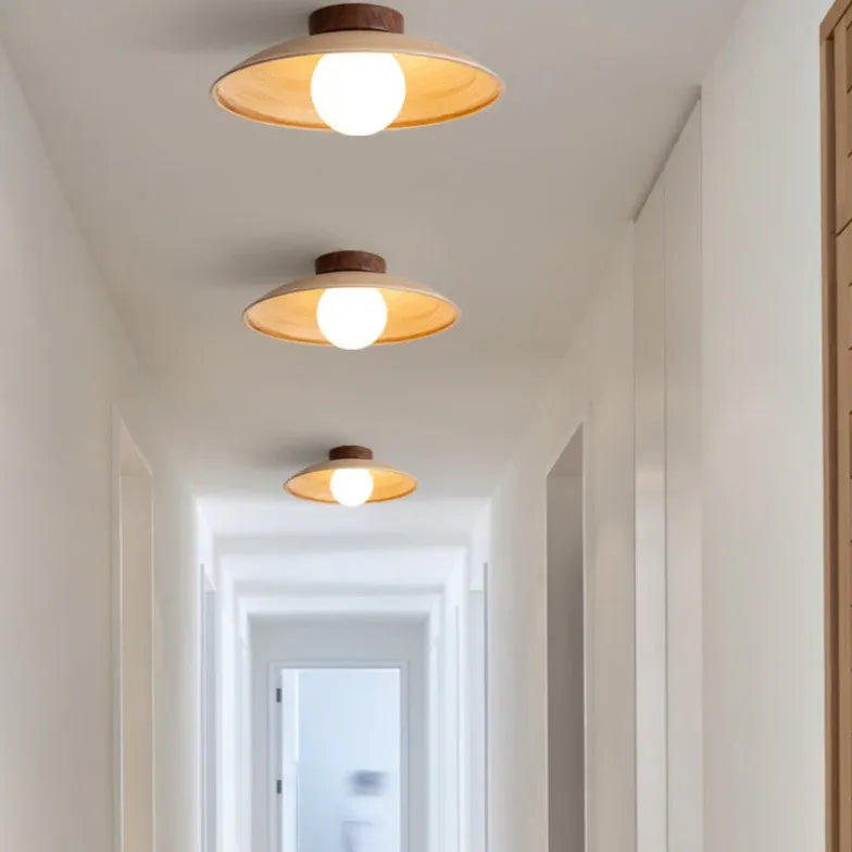 Deckenleuchte schlicht im japanischen minimalistischen Holzstil - Clowas.de