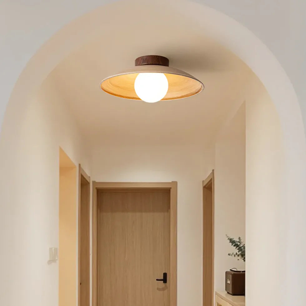 Deckenleuchte schlicht im japanischen minimalistischen Holzstil - Clowas.de