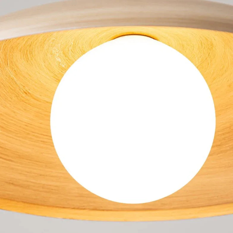 Deckenleuchte schlicht im japanischen minimalistischen Holzstil - Clowas.de