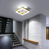 Deckenleuchte viereckig in modernem goldenen LED Stil - Clowas.de