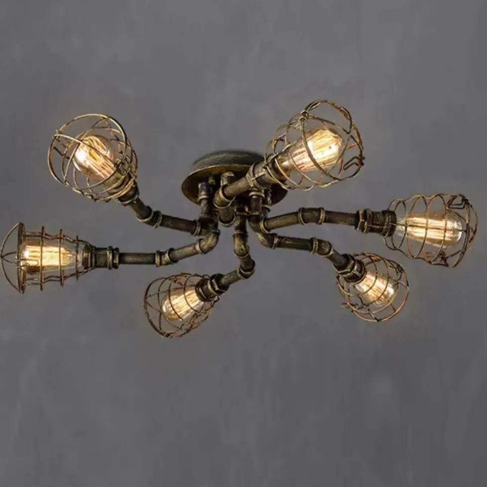Deckenleuchten Industrial Retro Rohr Eisen Deckenlampe - Clowas.de