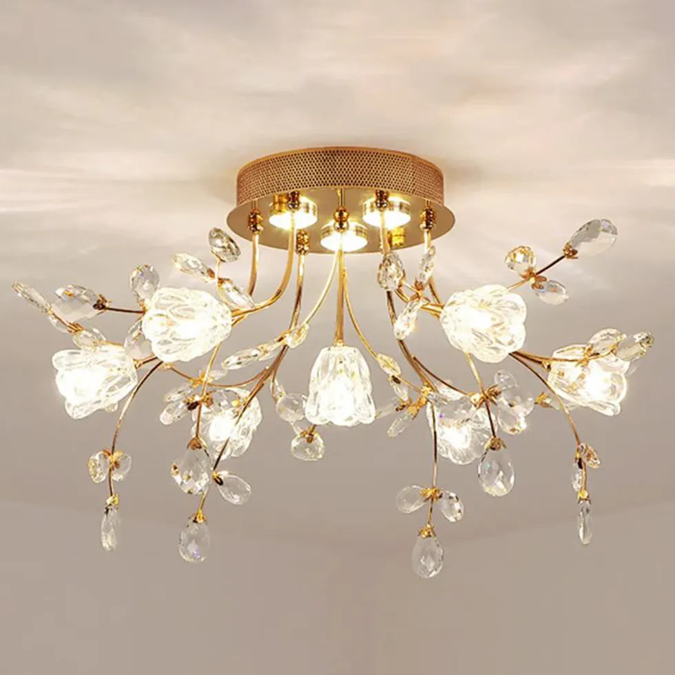 Deckenleuchten Wohnzimmer dimmbar moderne runde kristalllampe - Clowas.de