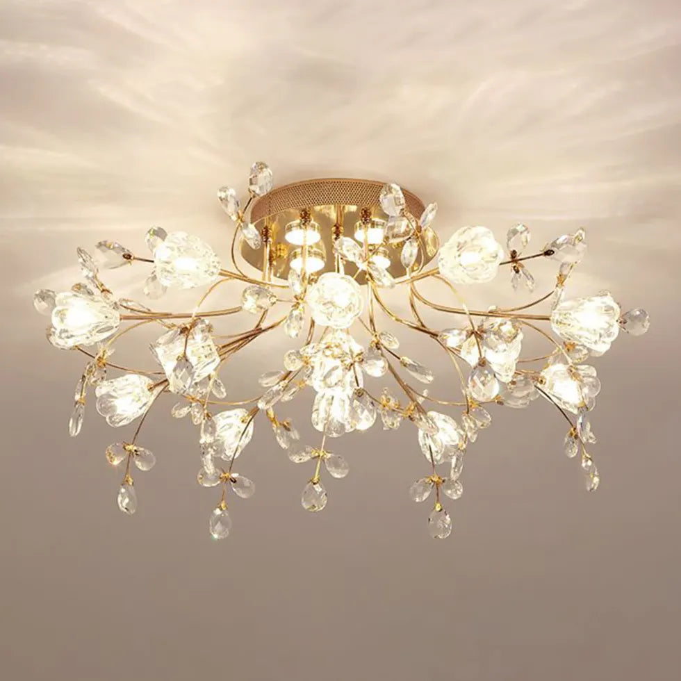 Deckenleuchten Wohnzimmer dimmbar moderne runde kristalllampe - Clowas.de