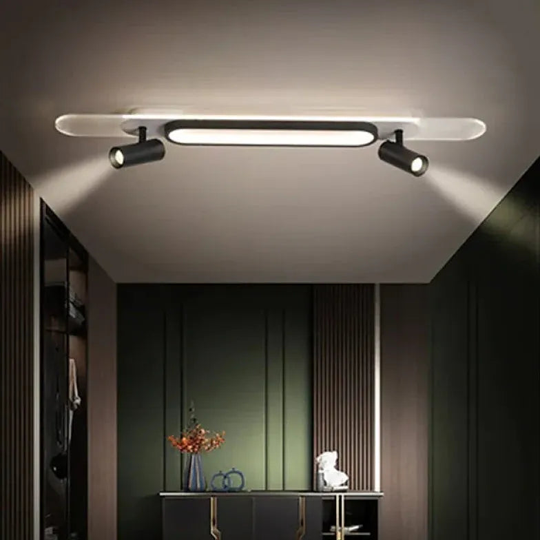 Deckenstrahler LED Schwarz Moderner Minimalistischer Langstrahler - Clowas.de
