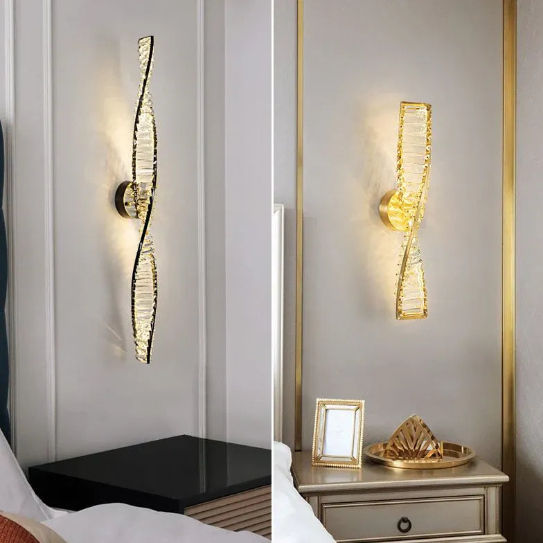 Design Wandleuchten Wohnzimmer Schwarz Doppelspirale Eleganz - Clowas.de