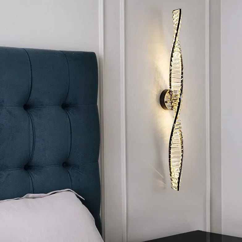Design Wandleuchten Wohnzimmer Schwarz Doppelspirale Eleganz - Clowas.de