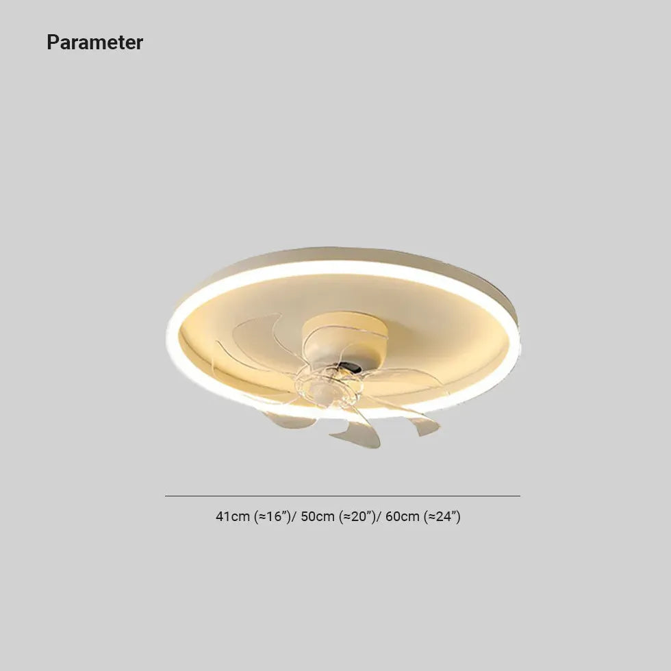 Edge LED Strip Minimalist Round Fan Light