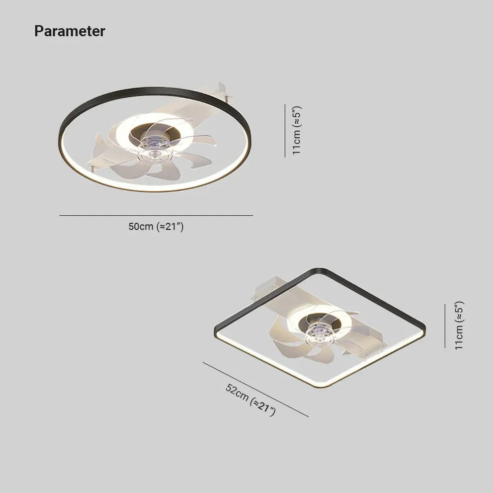 LED Außenring modernes Lüfterlicht