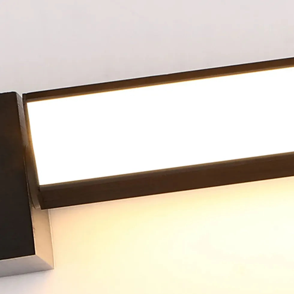 Wandleuchte schwarz schlafzimmer moderne lange rechteckige Lampe