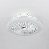 Remote-Controlled Round Modern Bedroom Fan Light