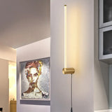 Linear Metal Plug in Wall Lights